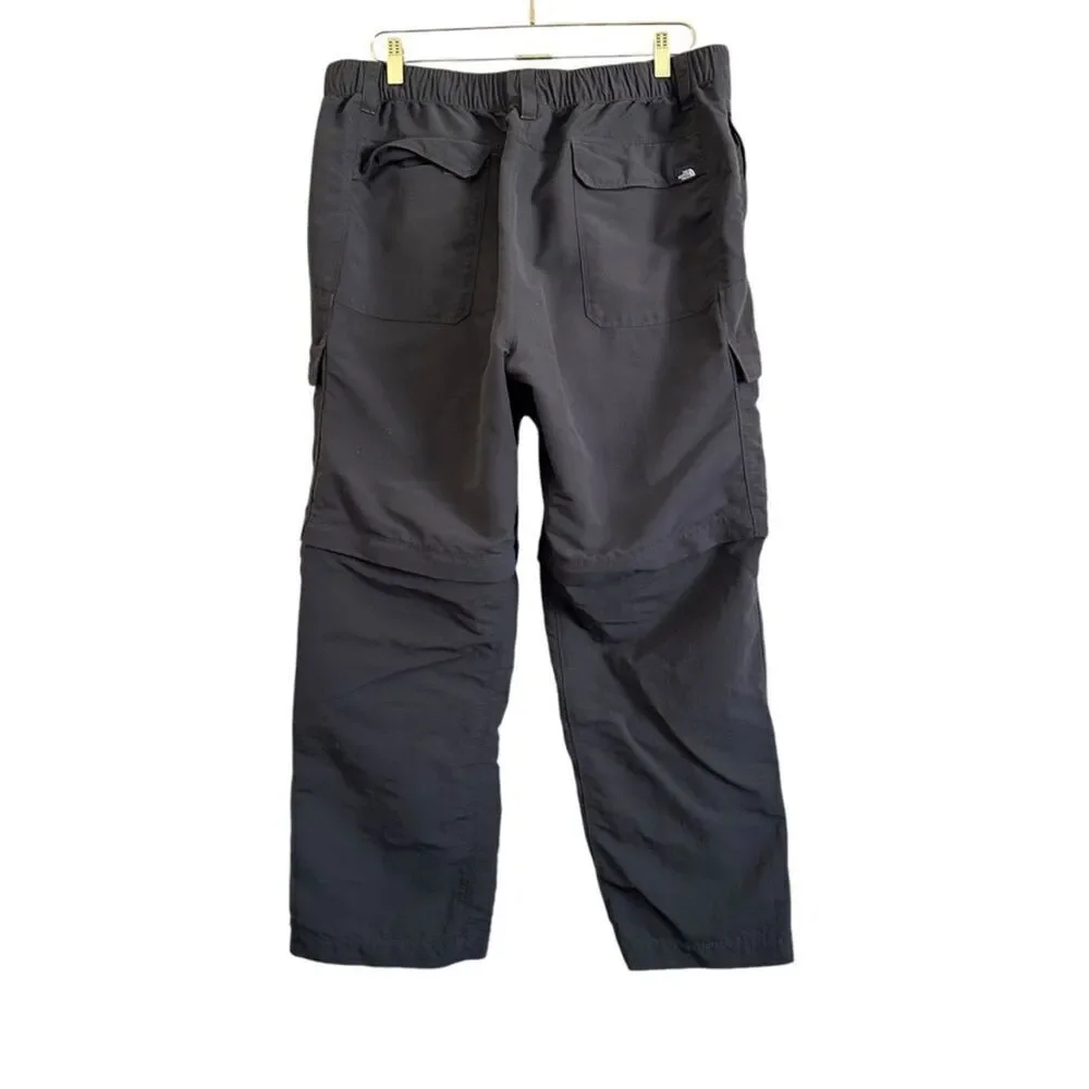 The North Face Convertible Pants Men's L Short Gray‎ 7 Pockets Outdoors